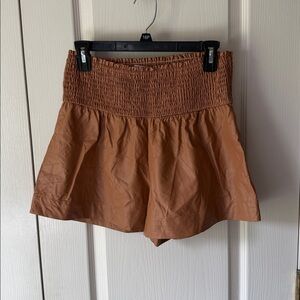 TCEC Brown Leather Shorts